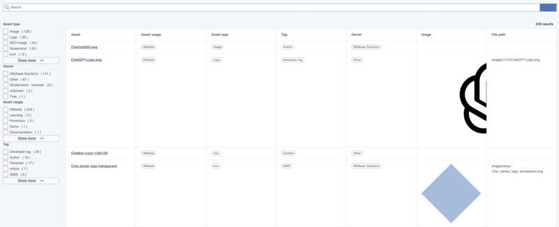 WikiSearch example screenshot